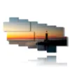 bild leuchtturm im meer mit flachem meer bei sonnenuntergang - version: 9 pannelli 200x111cm