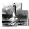 tableau avec peinture phare - version: 5 pannelli 102x93cm