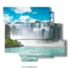 painting with iguazu falls in brazil - version: 6 pannelli 113x99cm
