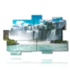 painting with iguazu falls in brazil - version: 11 pannelli 182x115cm