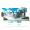 painting with iguazu falls in brazil - version: 10 pannelli 190x110cm
