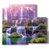 tableaux de cascades en chine - version: 5 pannelli 102x93cm