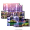 tableaux de cascades en chine - version: 5 pannelli 104x92cm