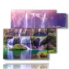 paintings of waterfalls in china - version: 6 pannelli 122x96cm