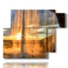 cascadas de cuadros animados al atardecer en islandia - version: 6 pannelli 122x96cm