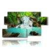 bild wasserfaelle im see - version: 7 pannelli 157x90cm