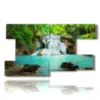 painting waterfalls in the lake - version: 9 pannelli 177x101cm