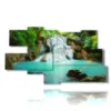 bild wasserfaelle im see - version: 9 pannelli 180x103cm