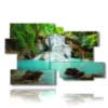 bild wasserfaelle im see - version: 12 pannelli 190x119cm