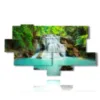 painting waterfalls in the lake - version: 11 pannelli 204x116cm