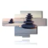 bild von bewegtem sand mit zen steinen - version: 7 pannelli 171x104cm