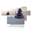 sand painting in motion with zen stones - version: 7 pannelli 173x108cm