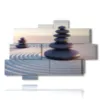 bild von bewegtem sand mit zen steinen - version: 10 pannelli 173x114cm