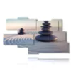 bild von bewegtem sand mit zen steinen - version: 9 pannelli 180x103cm