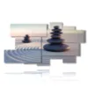 bild von bewegtem sand mit zen steinen - version: 9 pannelli 184x100cm