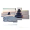 sand painting in motion with zen stones - version: 8 pannelli 184x100cm