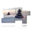 sand painting in motion with zen stones - version: 9 pannelli 184x106cm