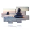 sand painting in motion with zen stones - version: 10 pannelli 186x115cm