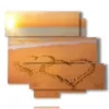 heart sand painting - version: 6 pannelli 113x99cm