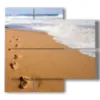 cuadros de arena en movimiento con huellas junto al mar - version: 4 pannelli 91x85cm