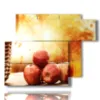 tableau avec image d automne pommes et feuilles - version: 6 pannelli 122x96cm