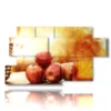 tableau avec image d automne pommes et feuilles - version: 7 pannelli 157x90cm