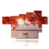 painting with photos in autumn at the lake - version: 7 pannelli 173x108cm