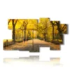 painting with autumn image - version: 9 pannelli 184x100cm
