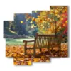 quadro con immagini di autunno bellissime - version: 5 pannelli 106x98cm
