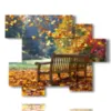 painting with beautiful autumn image - version: 6 pannelli 127x102cm