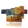 painting with beautiful autumn image - version: 7 pannelli 173x108cm
