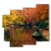 painting with autumn print - version: 5 pannelli 106x98cm