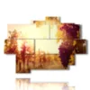 painting with images of autumn in the countryside - version: 9 pannelli 164x114cm