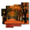 painting with autumn tree image - version: 5 pannelli 106x98cm