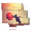 painting with funny autumn photos - version: 6 pannelli 113x99cm