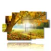 tableau avec images d automne avec bonjour - version: 9 pannelli 171x108cm