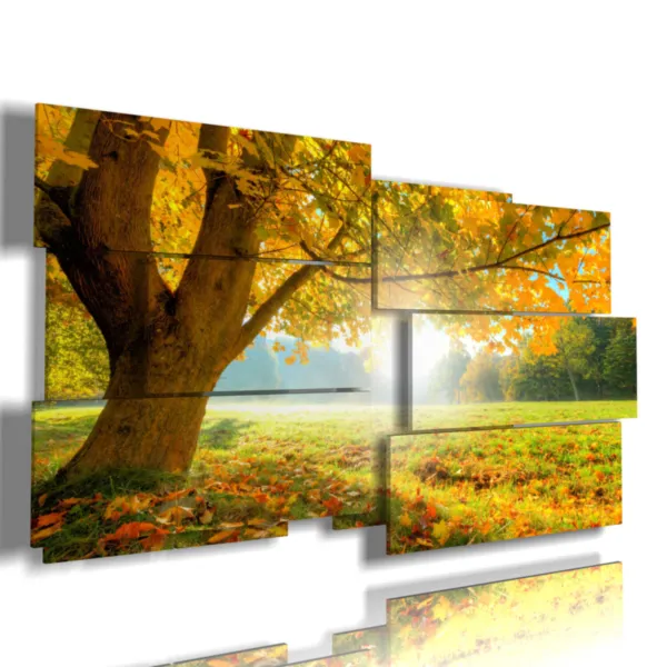 A picture with autumn images and ''Good morning''