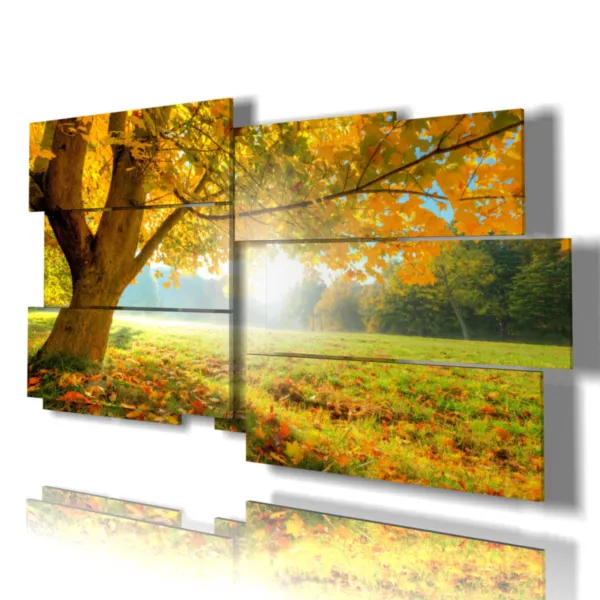 Paintings with autumn images and ''Good Morning''