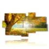 painting with autumn images with good morning - version: 8 pannelli 184x100cm
