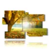 painting with autumn images with good morning - version: 12 pannelli 190x119cm