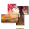 painting with nice autumn photos - version: 4 pannelli 94x77cm