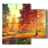 bild im herbst leinwandbild - version: 4 pannelli 91x85cm
