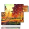 bild im herbst leinwandbild - version: 6 pannelli 122x96cm