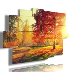 Bild im Herbst, Leinwanddruck