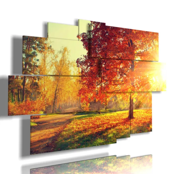cuadro de otoño impreso en lienzo