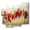 tableau dans une affiche d automne - version: 5 pannelli 106x98cm