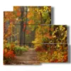 painting with photos autumn in the mountains - version: 5 pannelli 102x93cm