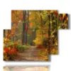 painting with photos autumn in the mountains - version: 6 pannelli 122x96cm