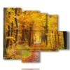 bild mit herbstwaldfotos - version: 5 pannelli 104x90cm