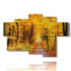 bild mit herbstwaldfotos - version: 6 pannelli 136x91cm